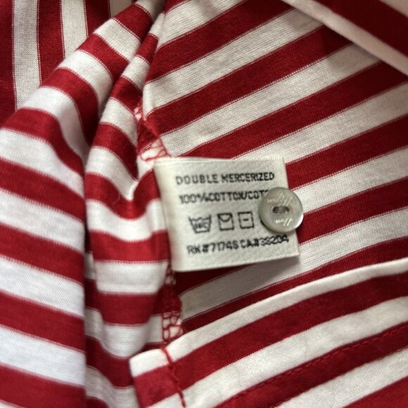 Ben Hogan Golf Polo Shirt Mens Large Red White Striped - Picture 8 of 8
